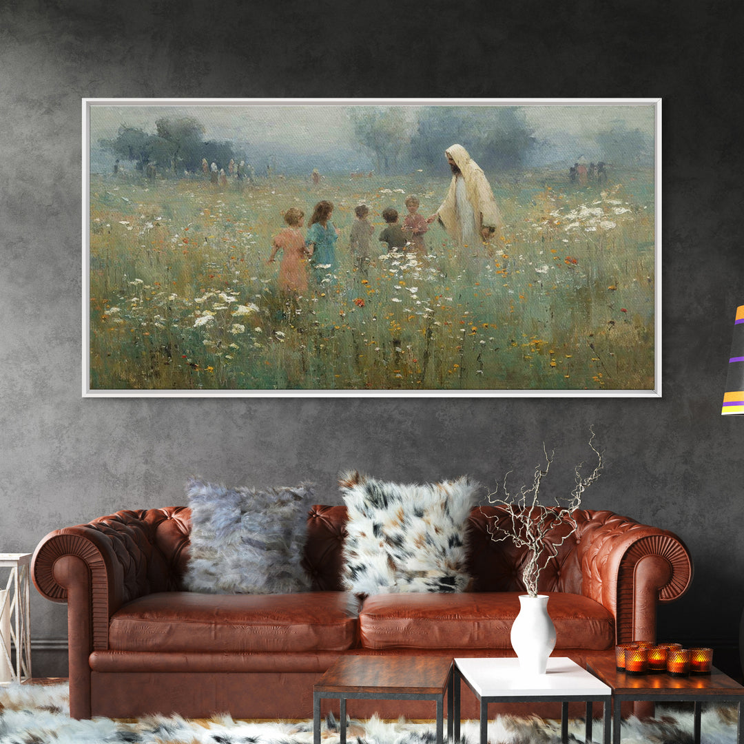 Children Of Light – Framed Canvas Print – Christian Wall Art – Christian Art Canvas – Jesus Painting – Christian Christmas Art – Christian