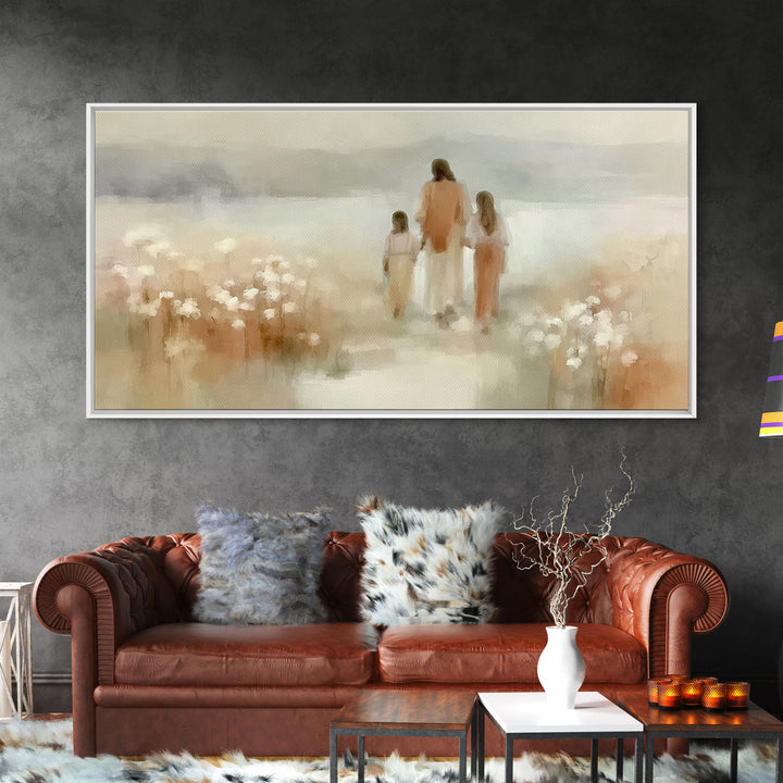 Path Of Mercy – Framed Canvas Print – Christian Wall Art – Christian Art Work – Jesus Painting – Modern Christian Art – Christian Decoratio