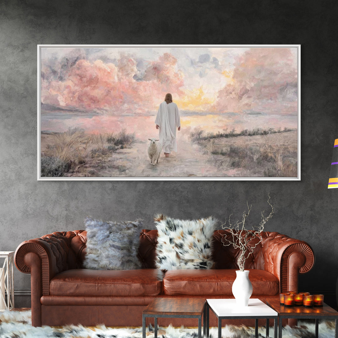 Radiant Dawn – Framed Canvas Print – Jesus Painting – Christian Christmas Art – Christian Art Canvas – Modern Christian Art – Christian Wal