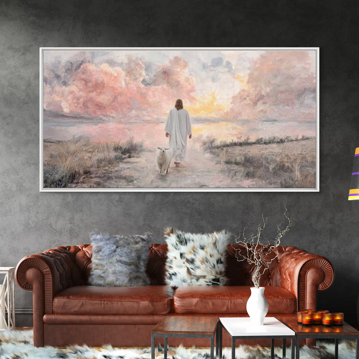 Radiant Dawn – Framed Canvas Print – Jesus Painting – Christian Christmas Art – Christian Art Canvas – Modern Christian Art – Christian Wal