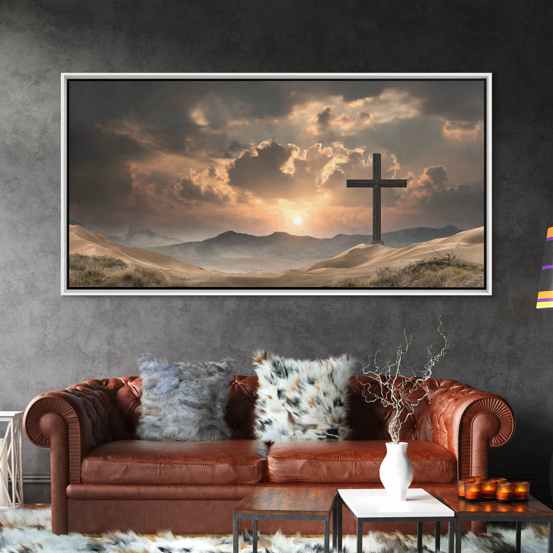 Valley Of Grace | Framed Canvas Print | Christian Art Canvas | Christian Wall Art | Moody Christian Art | Christian Painting | Christian Gi