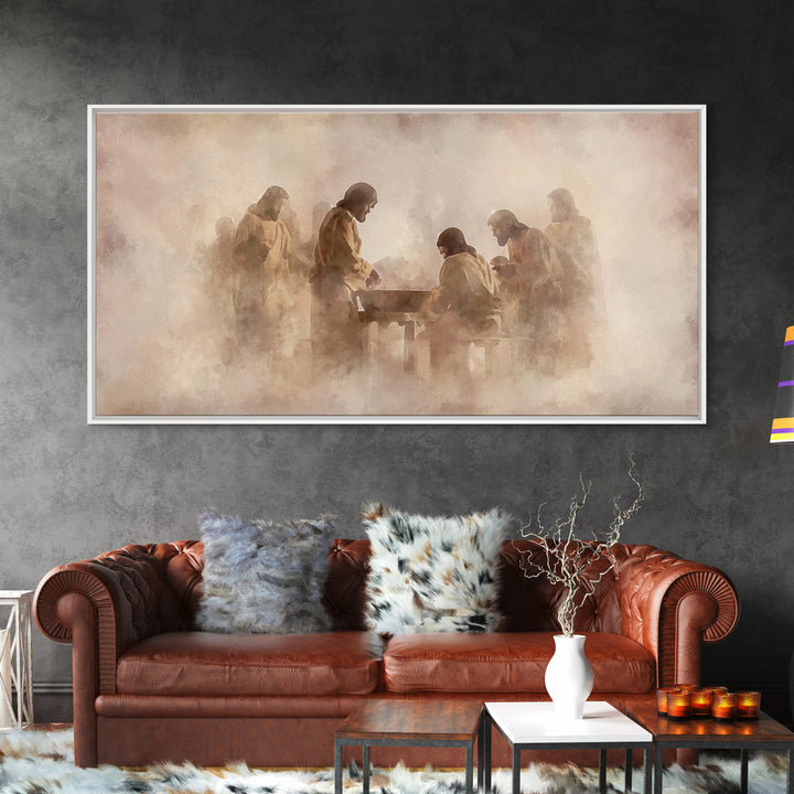 Upper Room Light – Framed Canvas Print – Christian Wall Art – Jesus Painting – Christian Art Canvas – Christian Decorations – Modern Christ