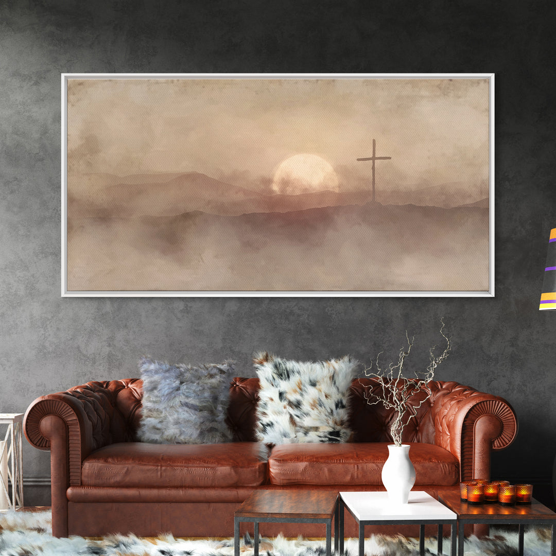 Desert Redemption, Framed Canvas Print, Christian Wall Art, Christian Art Canvas, Christian Art Work, Modern Christian Painting, Christian