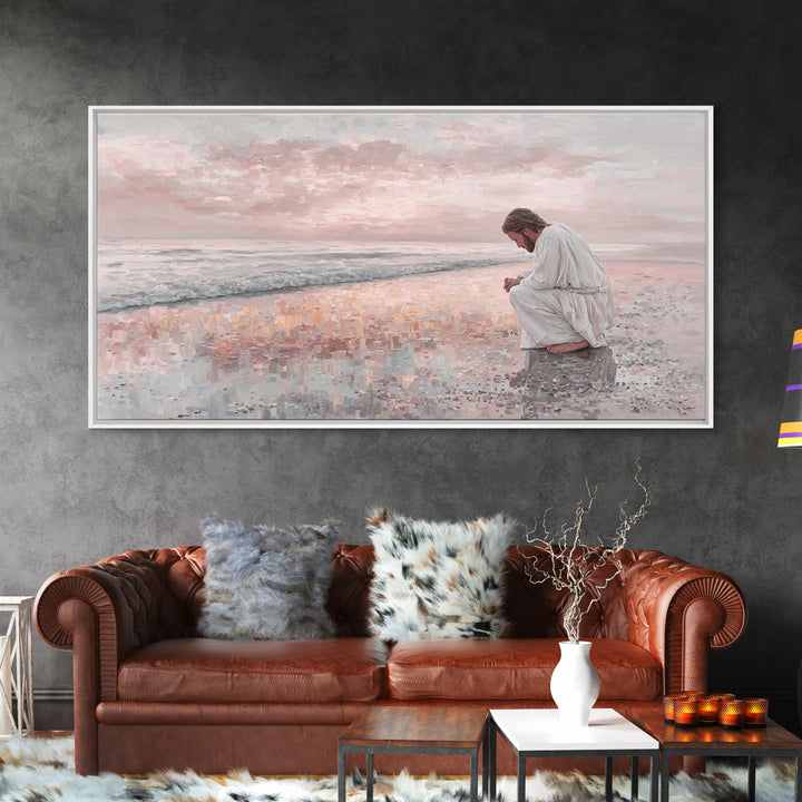 Dawn of Mercy | Framed Canvas Print | Christian Art Canvas | Jesus Painting | Large Christian Painting | Subtle Christian Art | Christian C