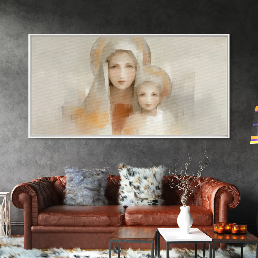 Sacred Reflection – Framed Canvas Print – Jesus Wall Art – Christian Art Canvas – Christian Decor for Home – Subtle Christian Paintings – C