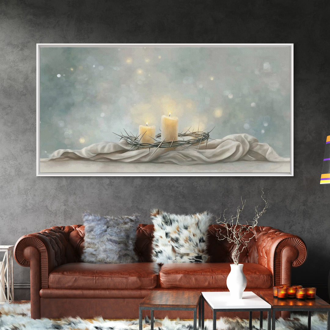 Sunset Of Mercy – Framed Canvas Print – Christian Wall Art – Christian Art Print – Subtle Christian Art – Christian Gift – Christian Christ