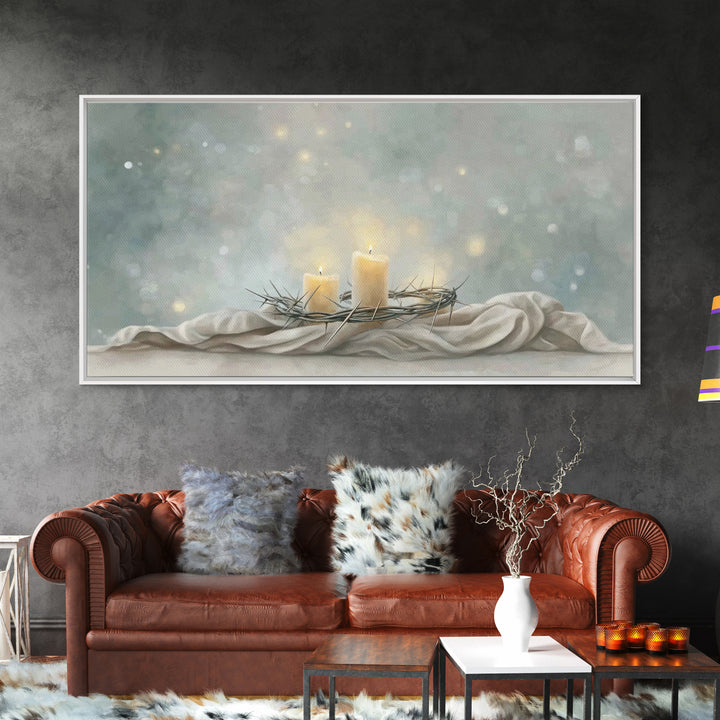Sunset Of Mercy – Framed Canvas Print – Christian Wall Art – Christian Art Print – Subtle Christian Art – Christian Gift – Christian Christ