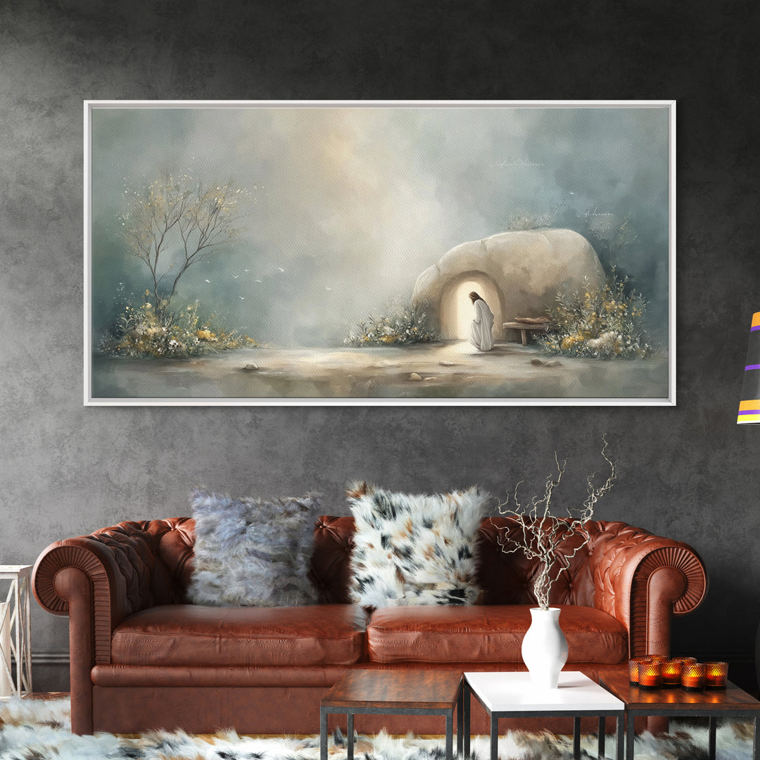 Morning Reverence – Framed Canvas Print – Large Christian Art – Jesus Painting – Christian Wall Art – Christian Art Canvas – Christmas Art