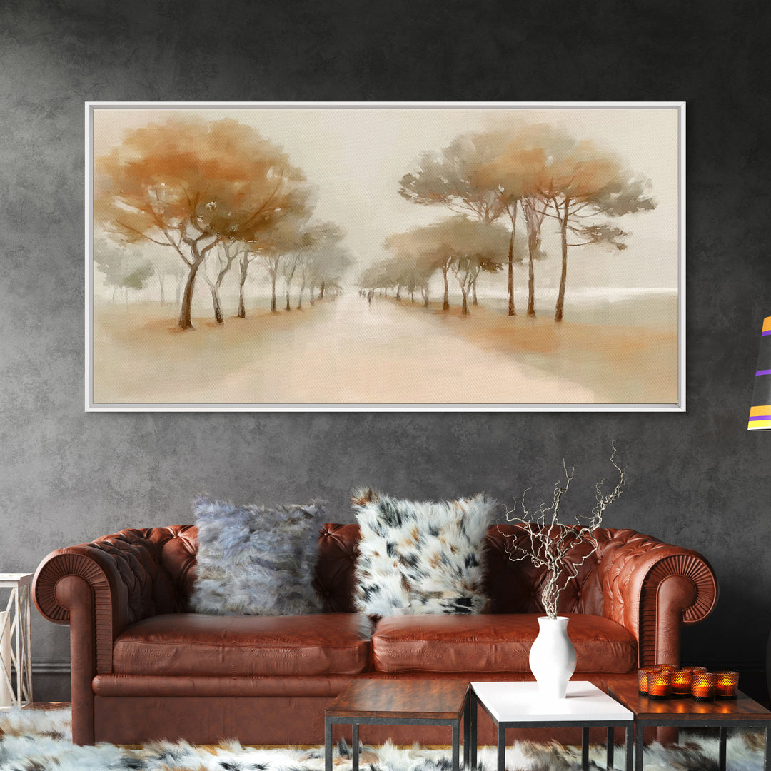 Autumn Walk Light – Framed Canvas Print – Christian Wall Art – Christian Art Canvas – Subtle Christian Art – Christian Gift Ideas