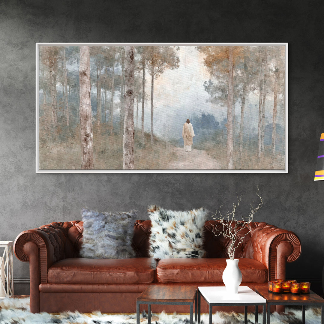 Path Of Mercy – Framed Canvas Print – Christian Wall Art – Christian Art Canvas – Jesus Painting – Subtle Christian Art – Christmas Art