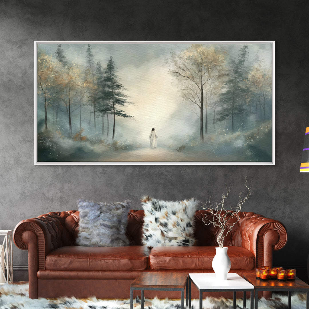 Holy Path Mist – Framed Canvas Print – Christian Wall Art – Christian Art Canvas – Subtle Christian Art – Christian Gift – Christmas Art
