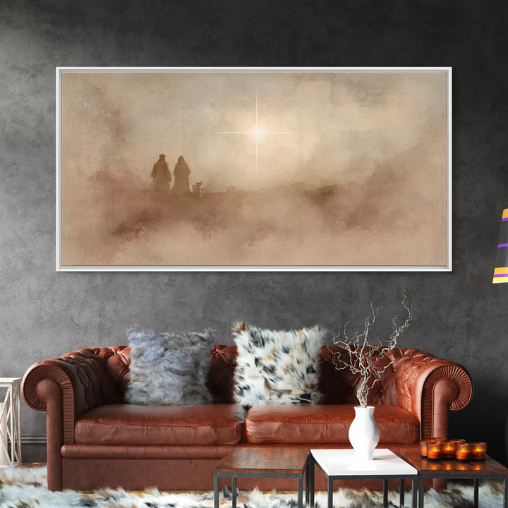 Holy Mist Rising, Framed Canvas Print, Christian Art Canvas, Christian Christmas Art, Christmas Art, Christian Wall Art, Christian Gift Ide