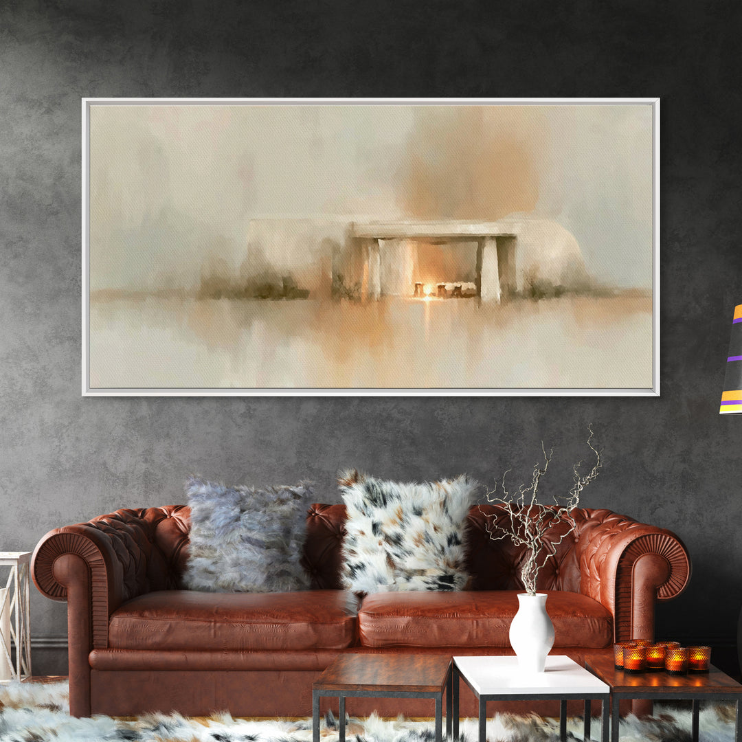 Desert Sanctuary – Framed Canvas Print – Christian Wall Art – Christian Art Canvas – Jesus Painting – Moody Christmas Art