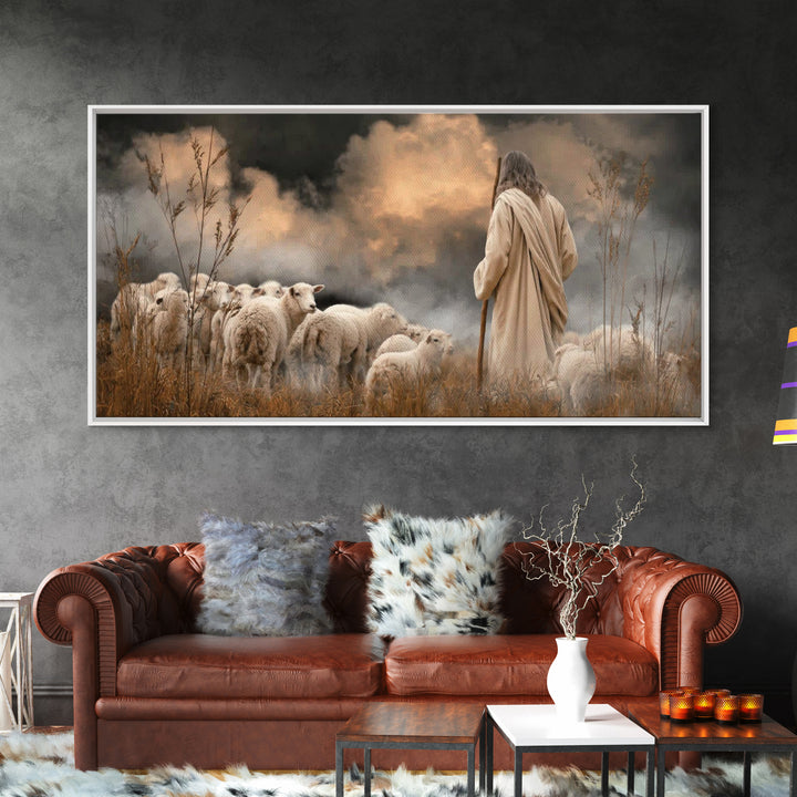 Hillside Hope | Framed Canvas Print | Christian Art Canvas | Christian Wall Art | Jesus Painting | Christian Christmas Art | Modern Christi