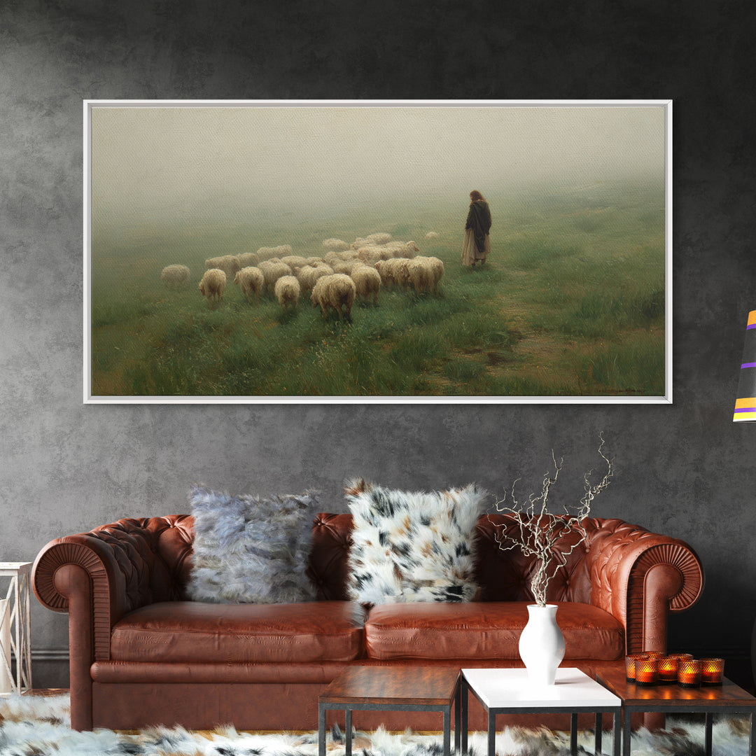 Harvest Of Faith, Framed Canvas Print, Christian Wall Art, Jesus Painting, Christian Art Canvas, Christian Christmas Art, Christian Gift