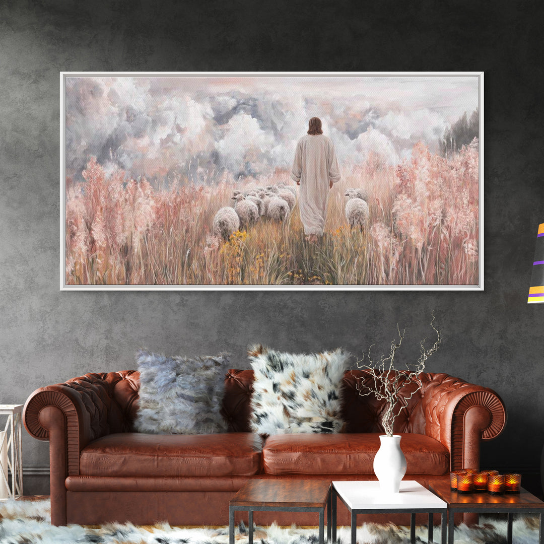 Clouds Of Promise – Framed Canvas Print – Christian Art Canvas – Jesus Painting – Christian Wall Art – Christian Gift Ideas – Christmas Art