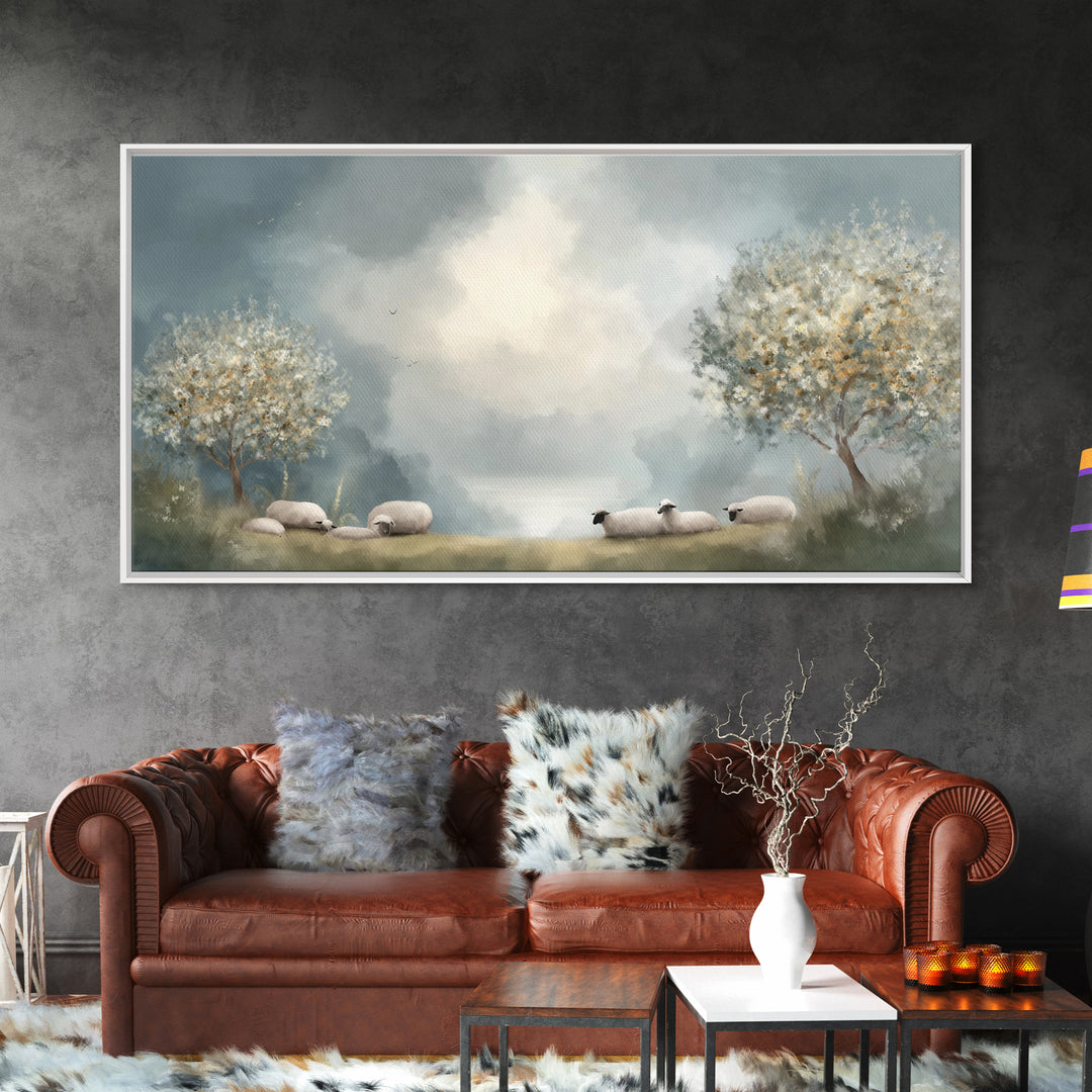 Blossoms Of Peace, Framed Canvas Print, Christian Art Print, Jesus Canvas Art, Christian Decor, Christmas Wall Art