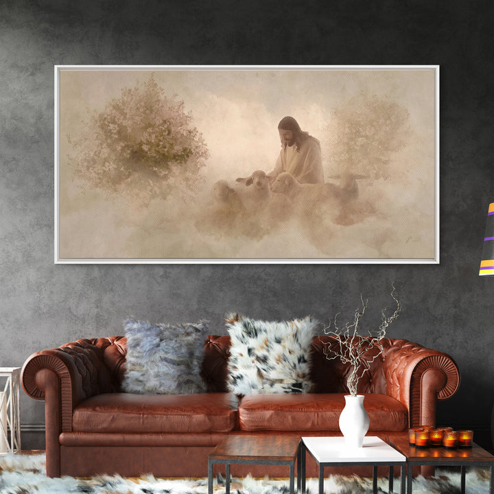 Heavenly Path - Framed Canvas Print - Christian Art Canvas - Jesus Painting Canvas - Christian Decorations - Christmas Art Prints
