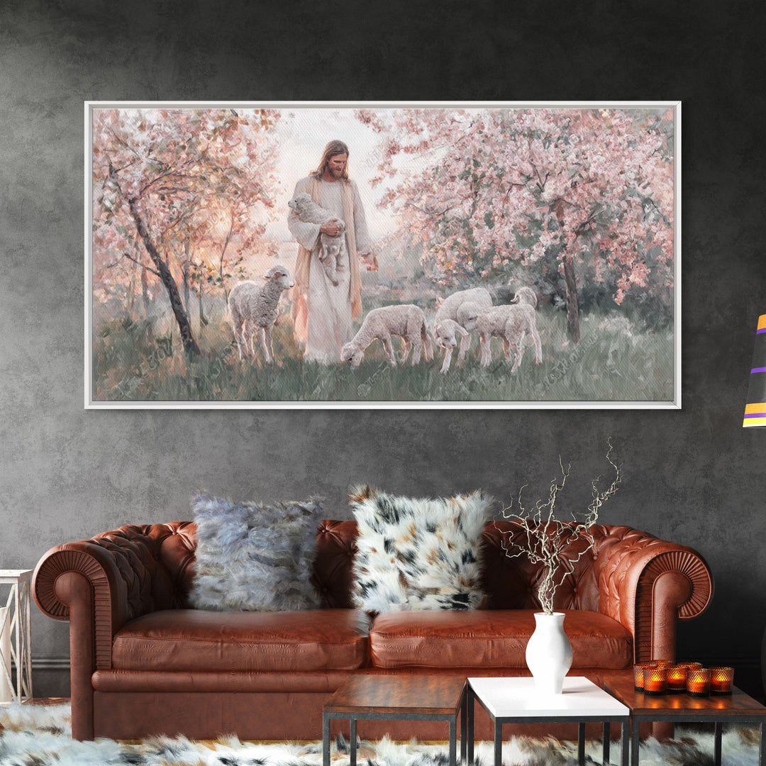 Blossom Covenant | Framed Canvas Print | Christian Christmas Art | Jesus Wall Art | Christian Art Gift | Subtle Christian Art