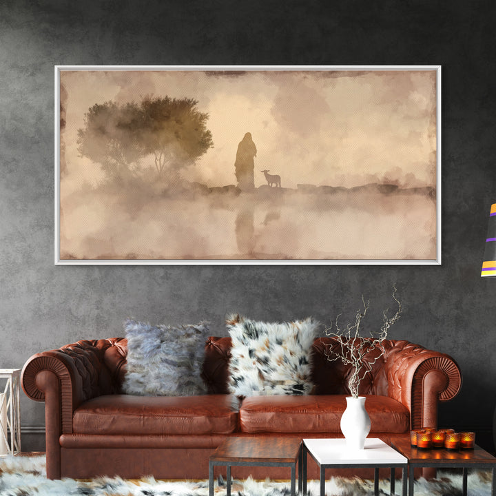 Divine Journey | Framed Canvas Print | Christian Art Canvas | Christian Wall Art | Jesus Painting | Subtle Christian Art | Christian Decor