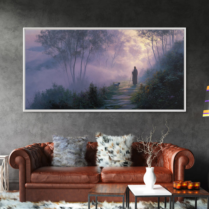 Graceful Fields – Framed Canvas Print – Christian Art Canvas – Christian Wall Art – Jesus Painting – Vintage Christian Art – Christian Deco
