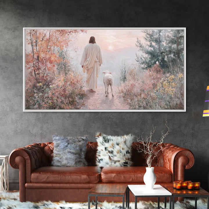 Sanctuary Light, Framed Canvas Print, Christian Art Canvas, Christian Wall Art, Jesus Painting, Large Christian Art, Christian Gift Ideas