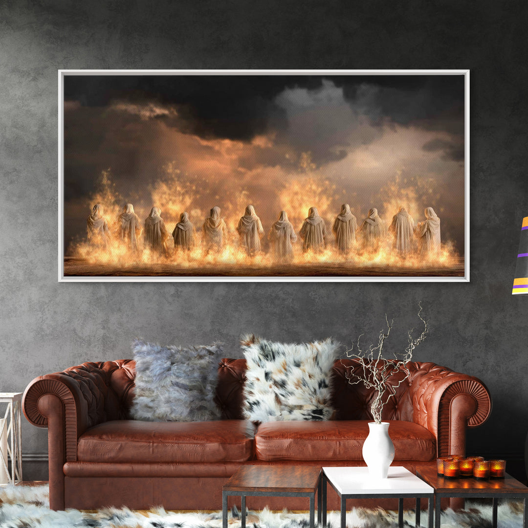 Dawn Of Reverence | Framed Canvas Print | Christian Wall Art | Jesus Painting | Christian Art Print | Christmas Art Work