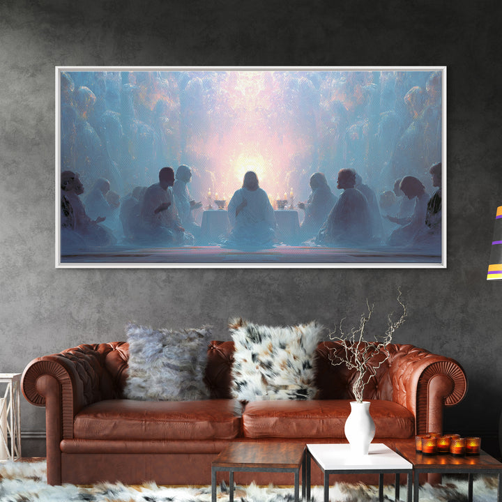 Celestial Feast | Framed Canvas Print | Christian Wall Art | Christian Art Canvas | Jesus Painting | Christmas Art Work