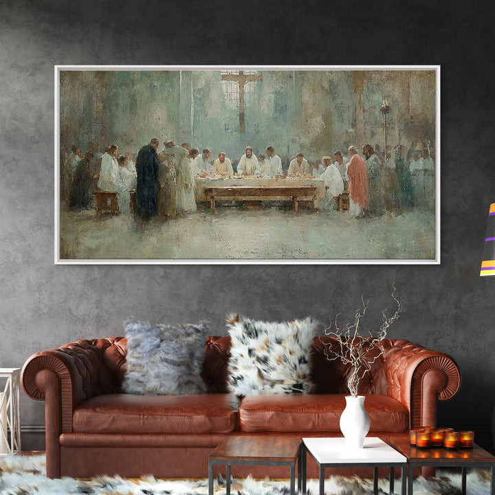 Sacred Communion Light – Framed Canvas Print – Christian Wall Art – Jesus Painting – Christian Art Canvas – Christian Decor – Christian Art