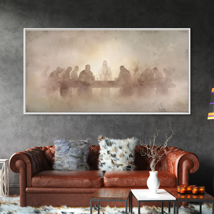 Last Supper Reverence – Framed Canvas Print – Christian Wall Art – Christian Art Canvas – Jesus Painting – Christian Christmas Art – Christ