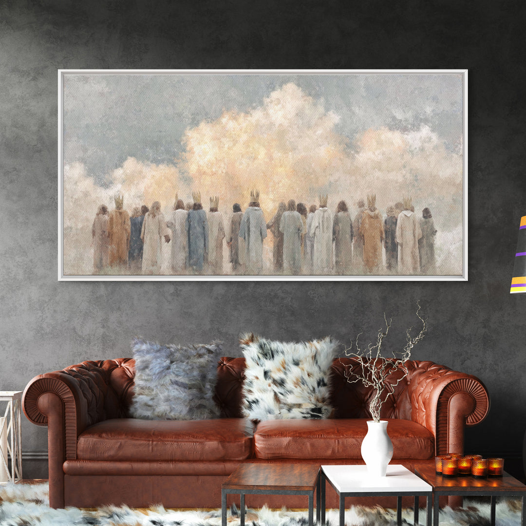 Crowns Of Glory – Framed Canvas Print – Christian Wall Art – Christian Art Print – Subtle Christian Art – Modern Christian Painting – Chris