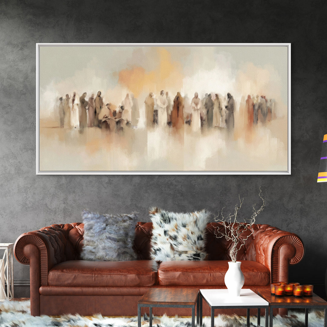 Sacred Communion – Framed Canvas Print – Christian Art Canvas – Minimalist Christian Art – Christian Wall Art – Modern Christian Art – Chri