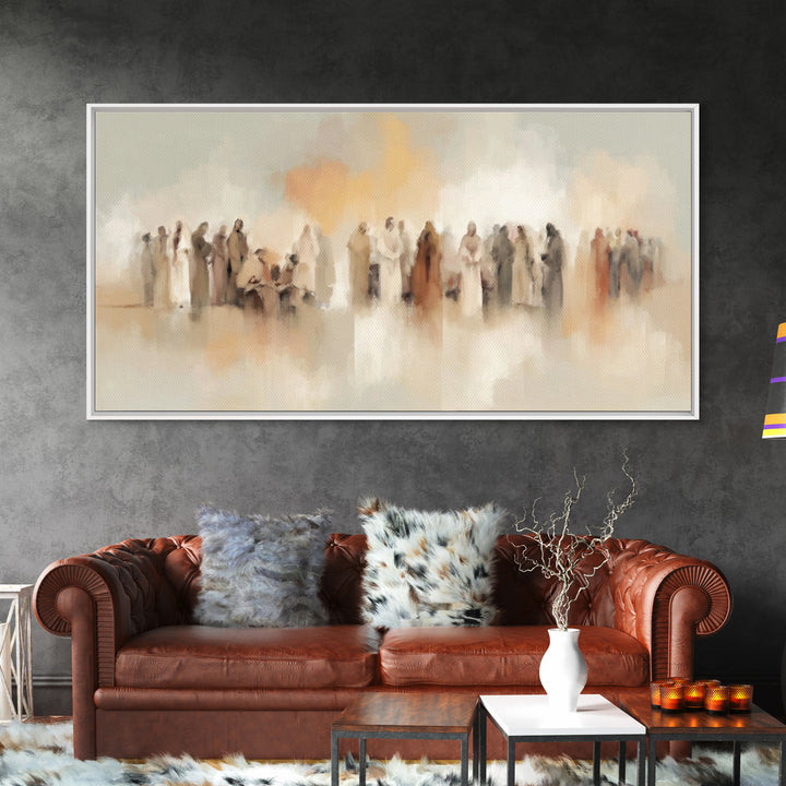 Sacred Communion – Framed Canvas Print – Christian Art Canvas – Minimalist Christian Art – Christian Wall Art – Modern Christian Art – Chri