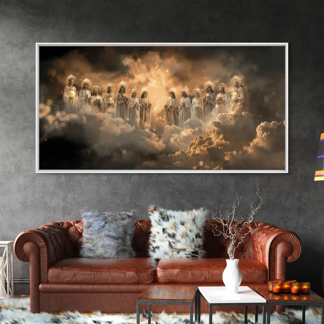 Radiant Apostles – Framed Canvas Print – Jesus Painting – Christian Art Canvas – Christian Wall Art – Vintage Christian Art – Large Christi