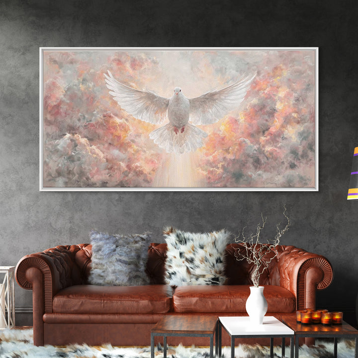Radiant Descent – Framed Canvas Print – Christian Art – Christian Christmas Art – Framed Christmas Art – Christian Art Gift
