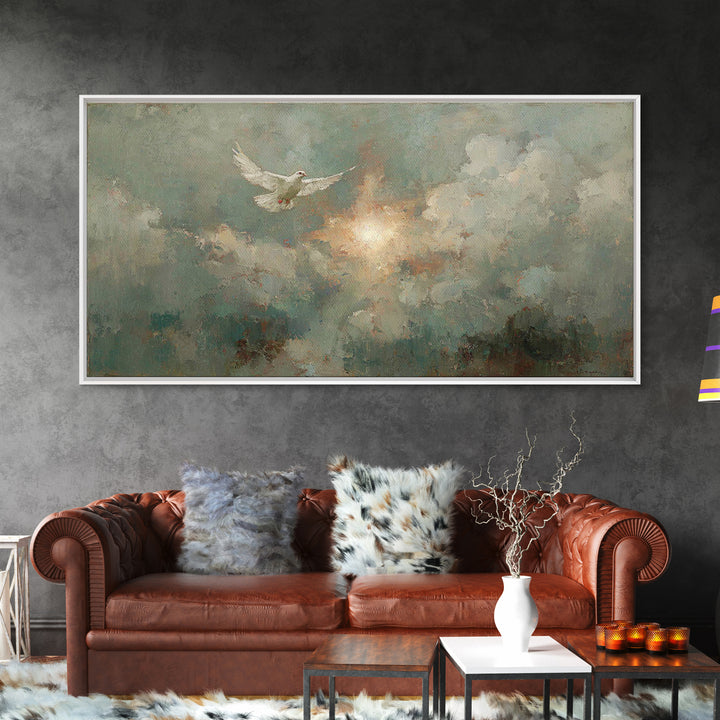 Peaceful Rise | Framed Canvas Print | Christian Art Work | Christmas Canvas Wall Art | Christian Christmas Decorations | Christian Art