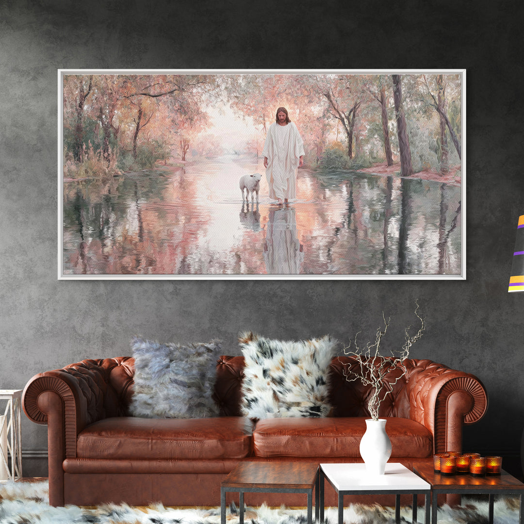 Holy Infant Calm – Framed Canvas Print – Christian Wall Art – Jesus Christmas Art – Christian Art Canvas – Christmas Art Prints