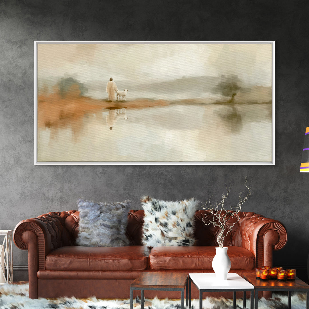 Guiding Mist Path – Framed Canvas Print – Christian Wall Art – Jesus Art Print – Christian Art Canvas – Christian Gift Ideas