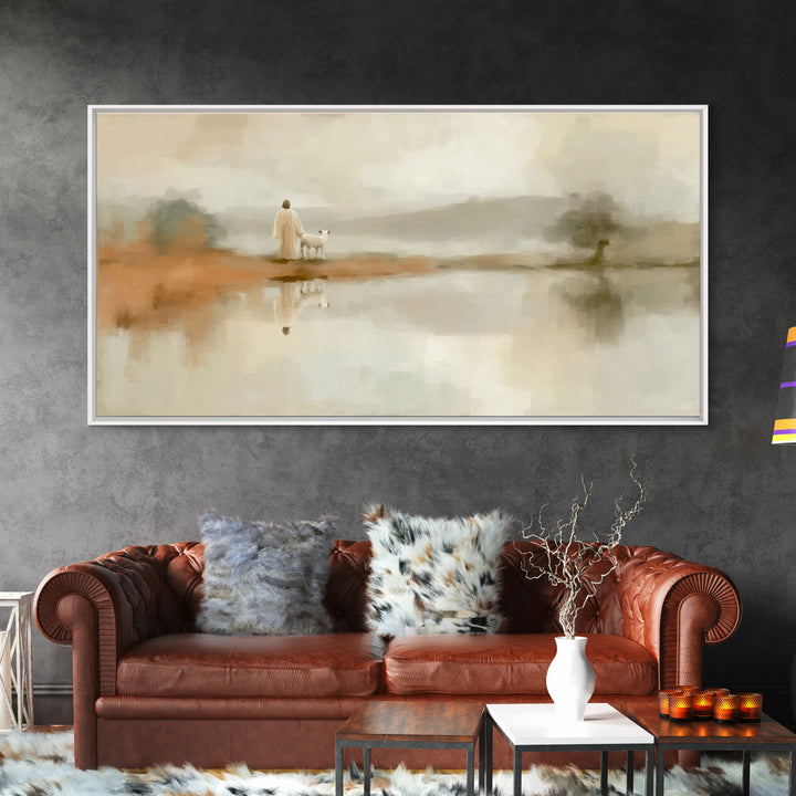 Guiding Mist Path – Framed Canvas Print – Christian Wall Art – Jesus Art Print – Christian Art Canvas – Christian Gift Ideas