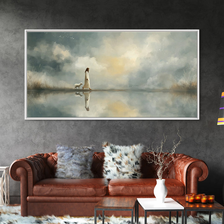 River Of Mercy – Framed Canvas Print – Christian Wall Art – Christian Art Canvas – Jesus Art Print – Christmas Art Prints