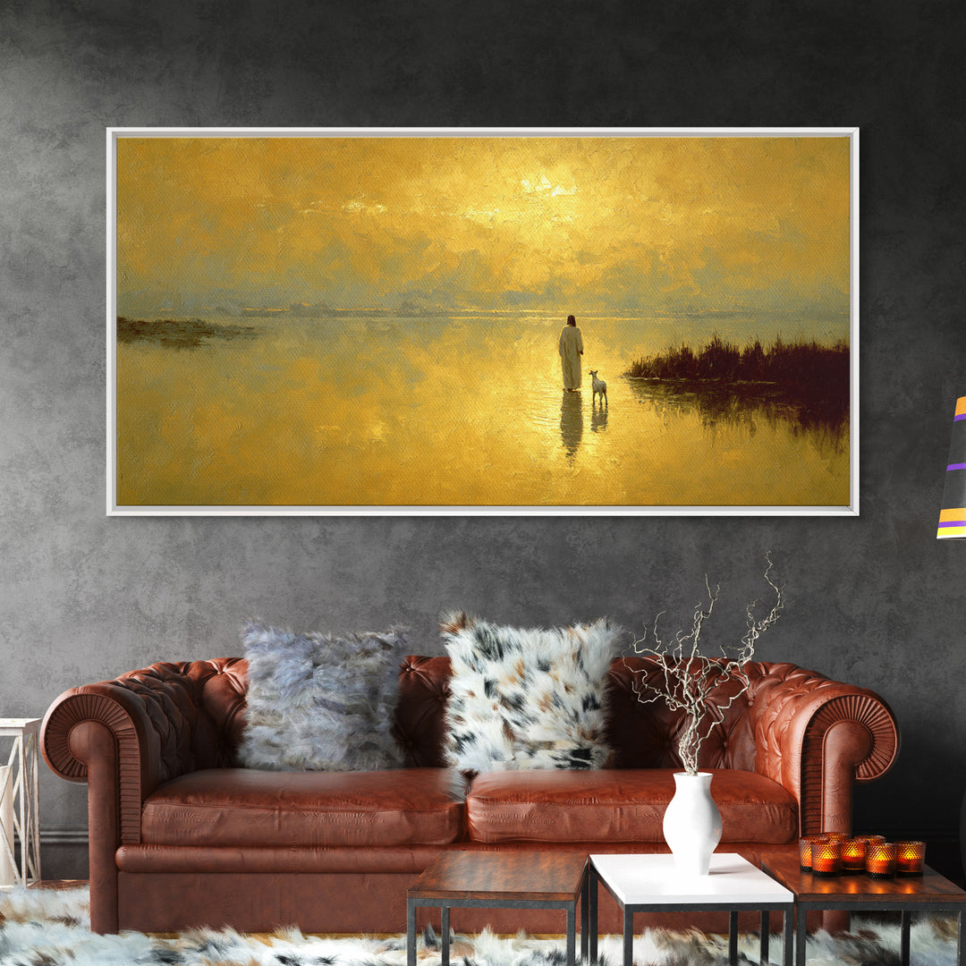 Light Of Grace | Framed Canvas Print | Christian Art | Jesus Painting | Christian Art Canvas | Christmas Wall Art | Christian Christmas Art