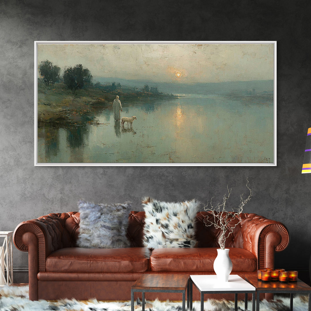 Heavenly Dawn Glory, Framed Canvas Print, Christian Wall Art, Jesus Art Print, Christian Art Canvas, Christmas Art Prints, Christian Christ