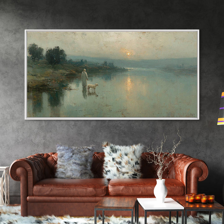 Heavenly Dawn Glory, Framed Canvas Print, Christian Wall Art, Jesus Art Print, Christian Art Canvas, Christmas Art Prints, Christian Christ