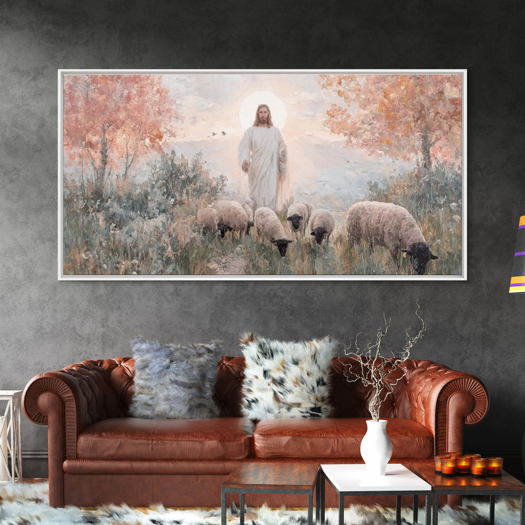 Shepherds Of Peace | Framed Canvas Print | Christian Wall Art | Christian Art Canvas | Jesus Painting | Christian Decor | Christian Christm