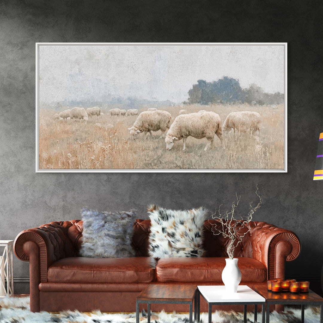 Graceful Flock Morning – Framed Canvas Print – Christian Wall Art – Christian Art Canvas – Jesus Painting – Christian Christmas Art – Chris
