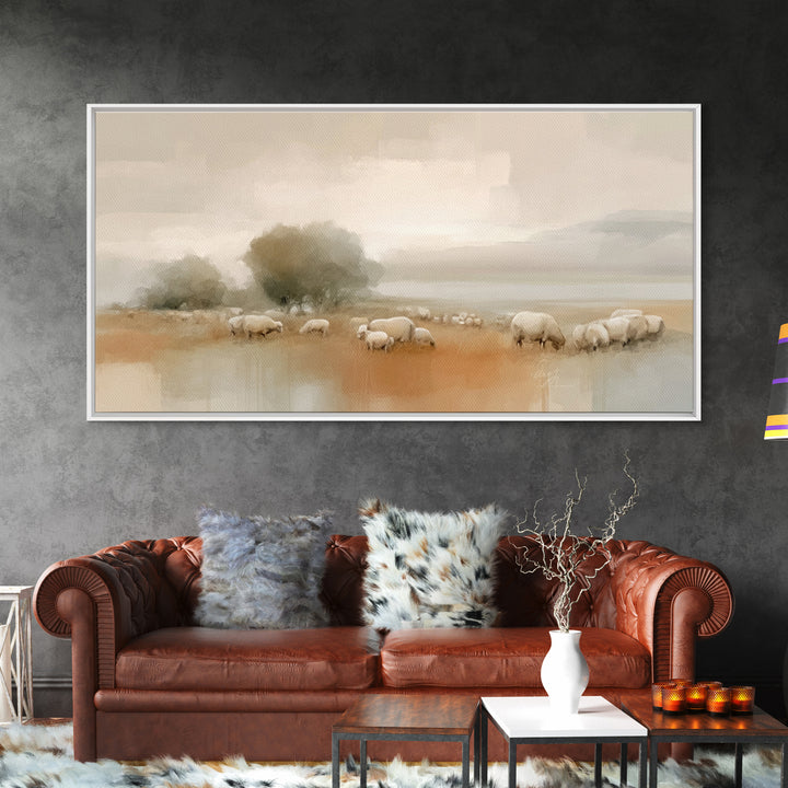 Silent Field Blessing, Framed Canvas Print, Christian Wall Art, Christian Art, Jesus Painting, Christian Art Canvas, Christmas Art, Christi