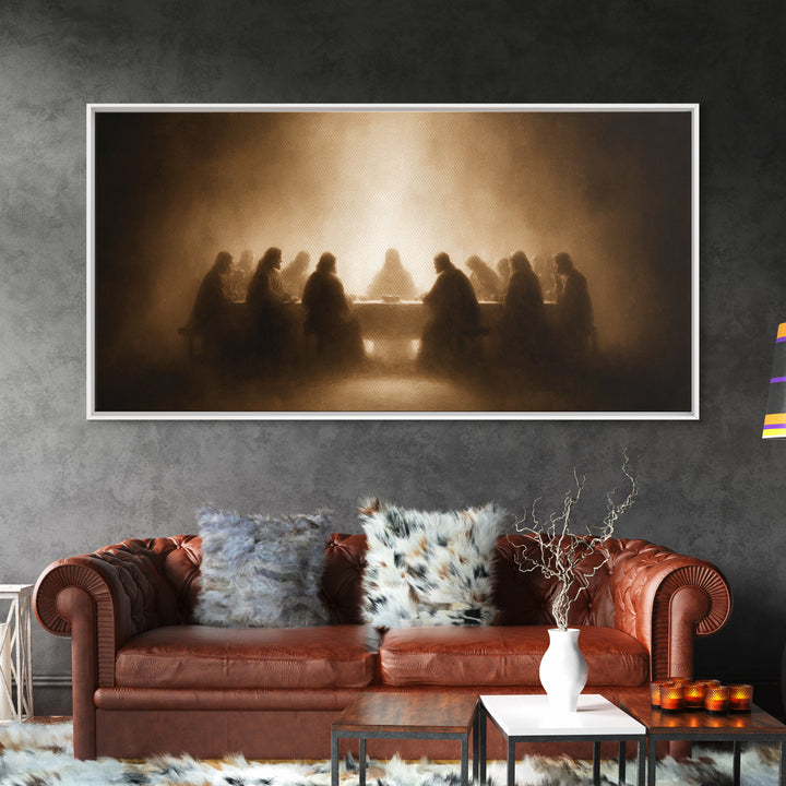 Sacred Evening – Framed Canvas Print – Christian Wall Art – Jesus Painting – Christian Christmas Art – Christian Decor – Christian Gift