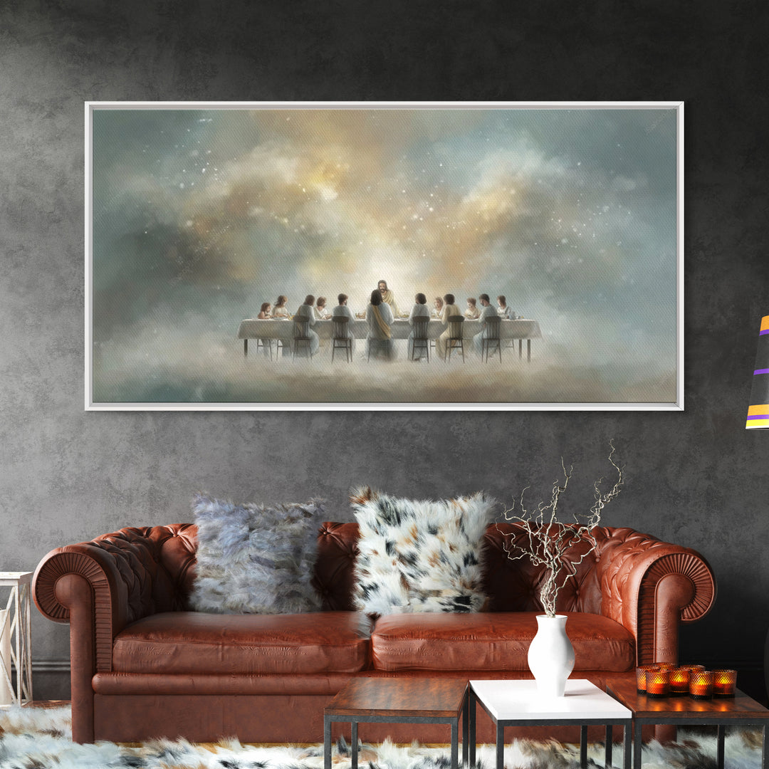 Sacred Table | Framed Canvas Print | Christian Art Work | Jesus Painting | Christian Wall Art | Christmas Canvas Wall Art | Christian Decor