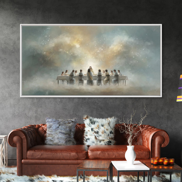 Sacred Table | Framed Canvas Print | Christian Art Work | Jesus Painting | Christian Wall Art | Christmas Canvas Wall Art | Christian Decor