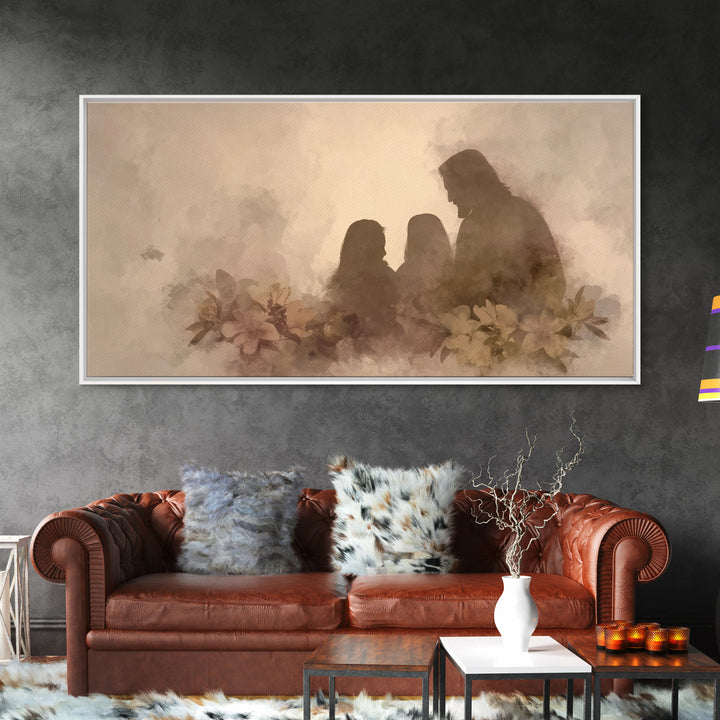 Garden Of Light | Framed Canvas Print | Christian Art Canvas | Jesus Painting | Christian Wall Art | Christian Art | Modern Christian Art
